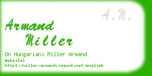 armand miller business card